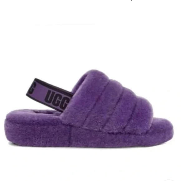 UGG Shoes - UGG Purple Fluffy Yeah Slides - Size 8 💟 NWOT
